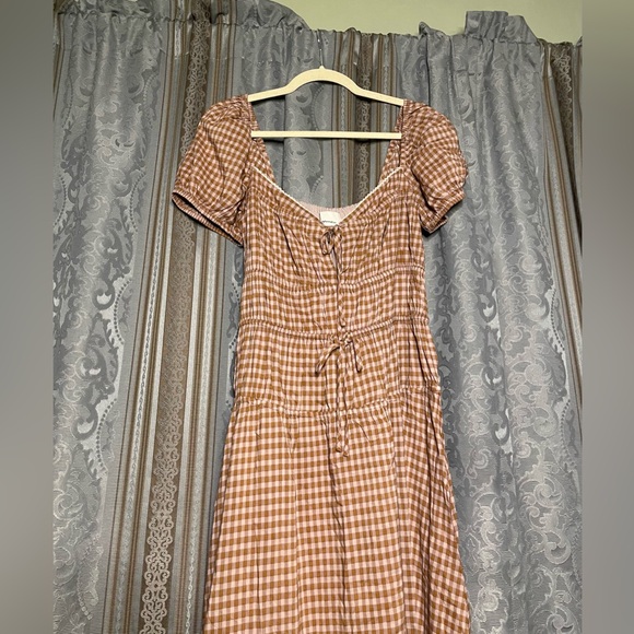 Reformation Rhett Midi Dress Audrie Check - Picture 7 of 9